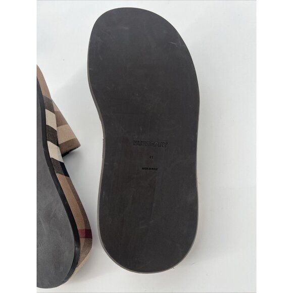 BURBERRY Women’s Size EU 41 US 11 Buckingham Check Plaid slides sandals New - Picture 9 of 14